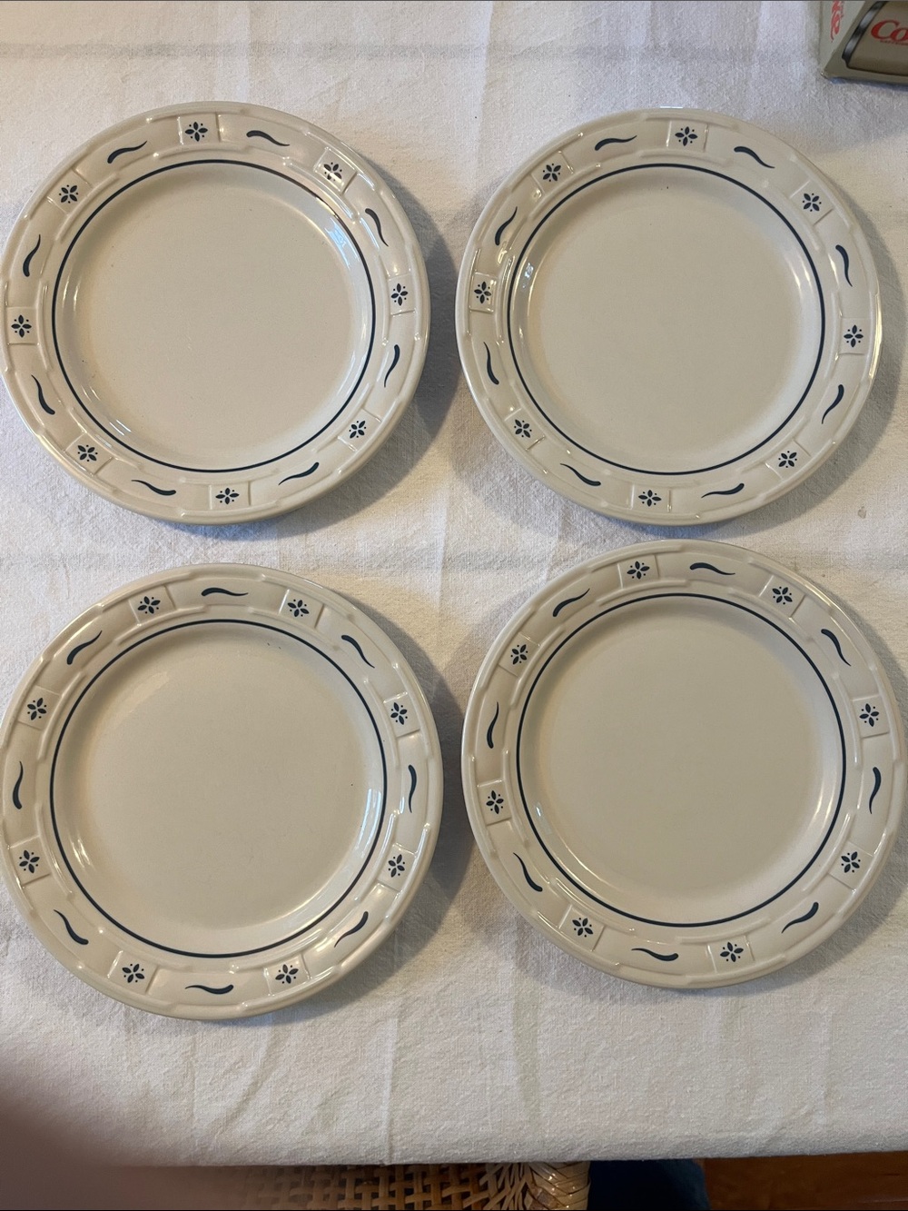Set of 4 Longaberger Luncheon Plates 9 “
